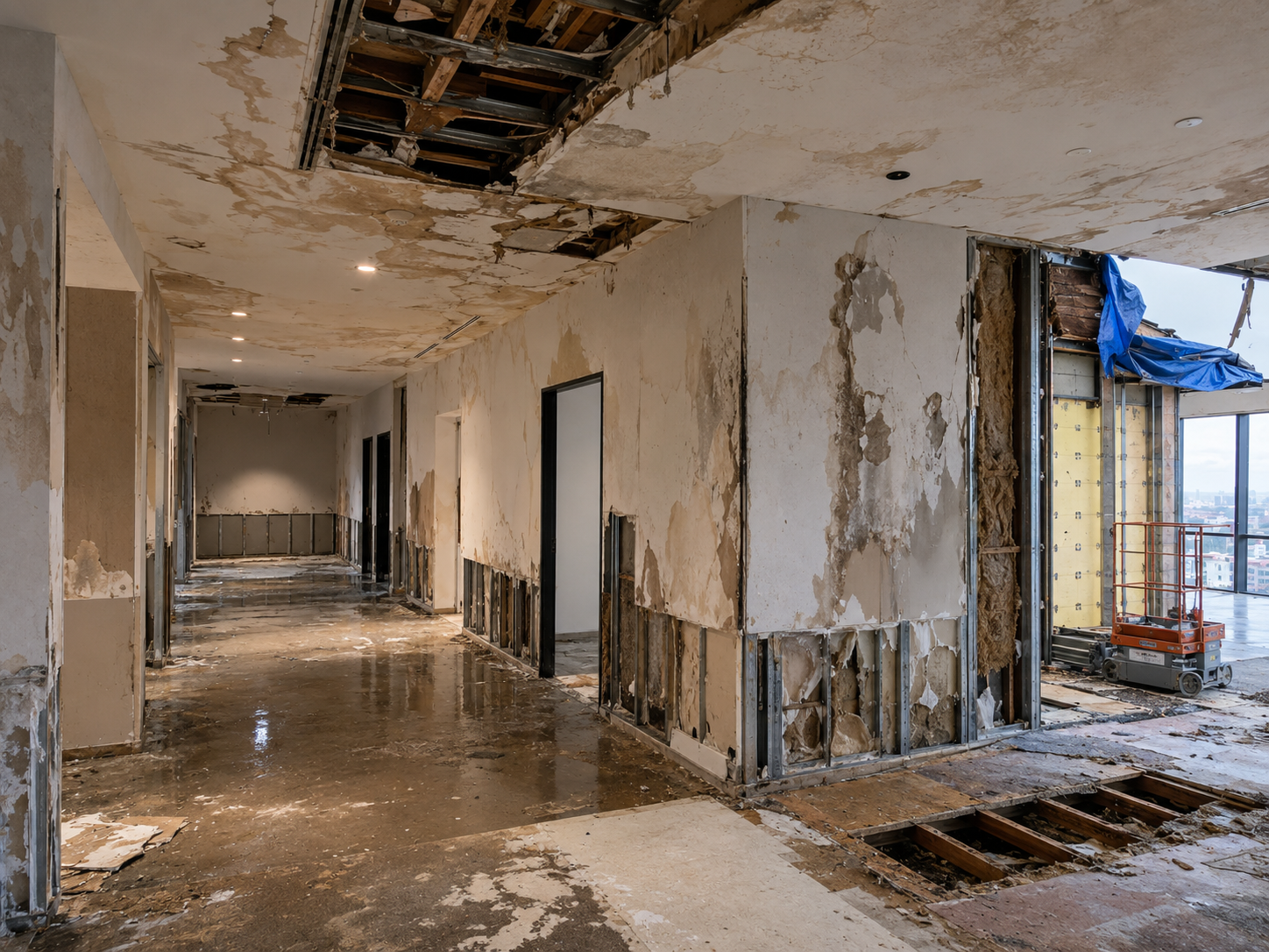 Home renovation hallway in progress in Benton Harbor, MI