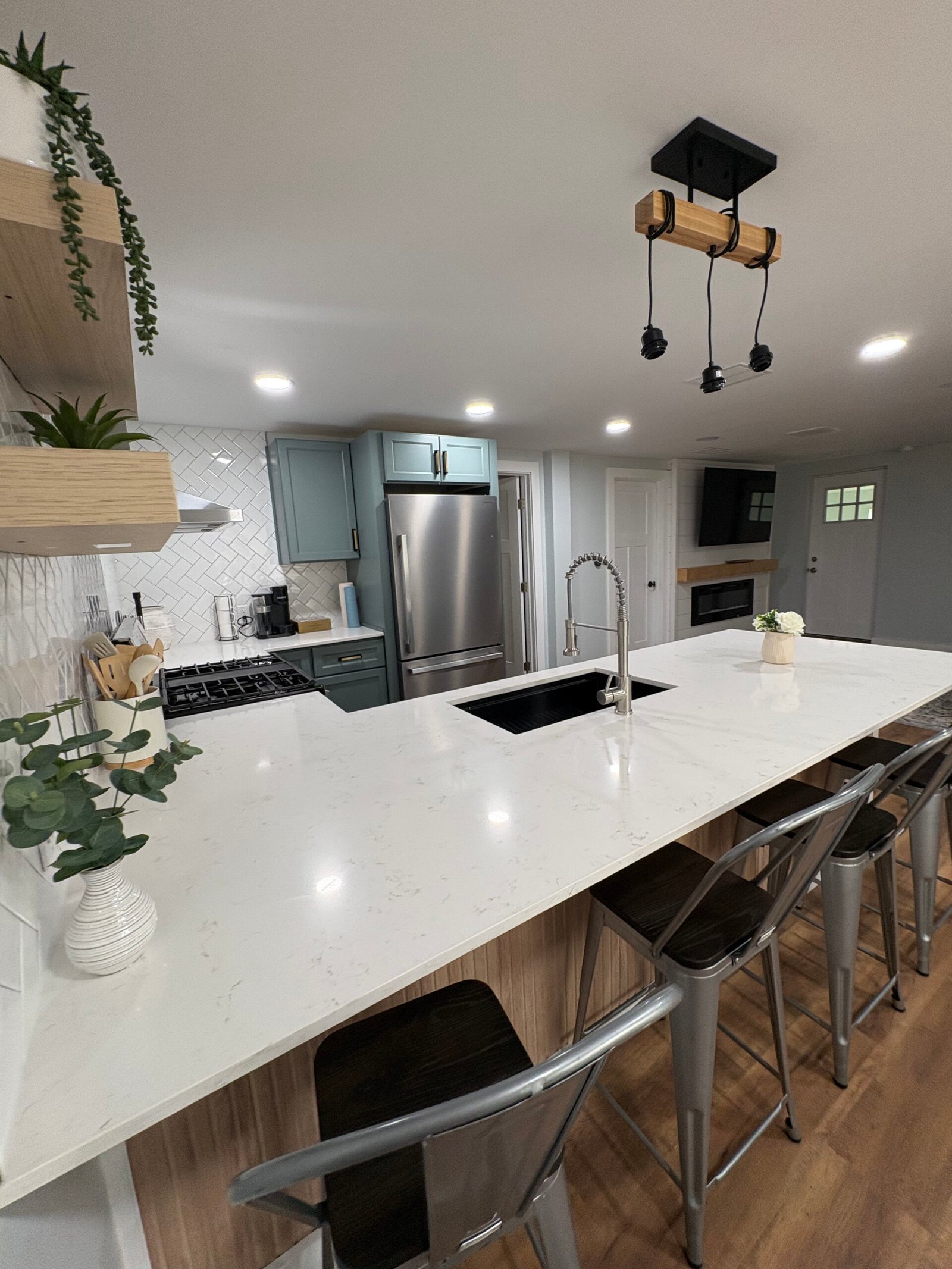 Kitchen remodel with subway tile backsplash in Benton Harbor, MI