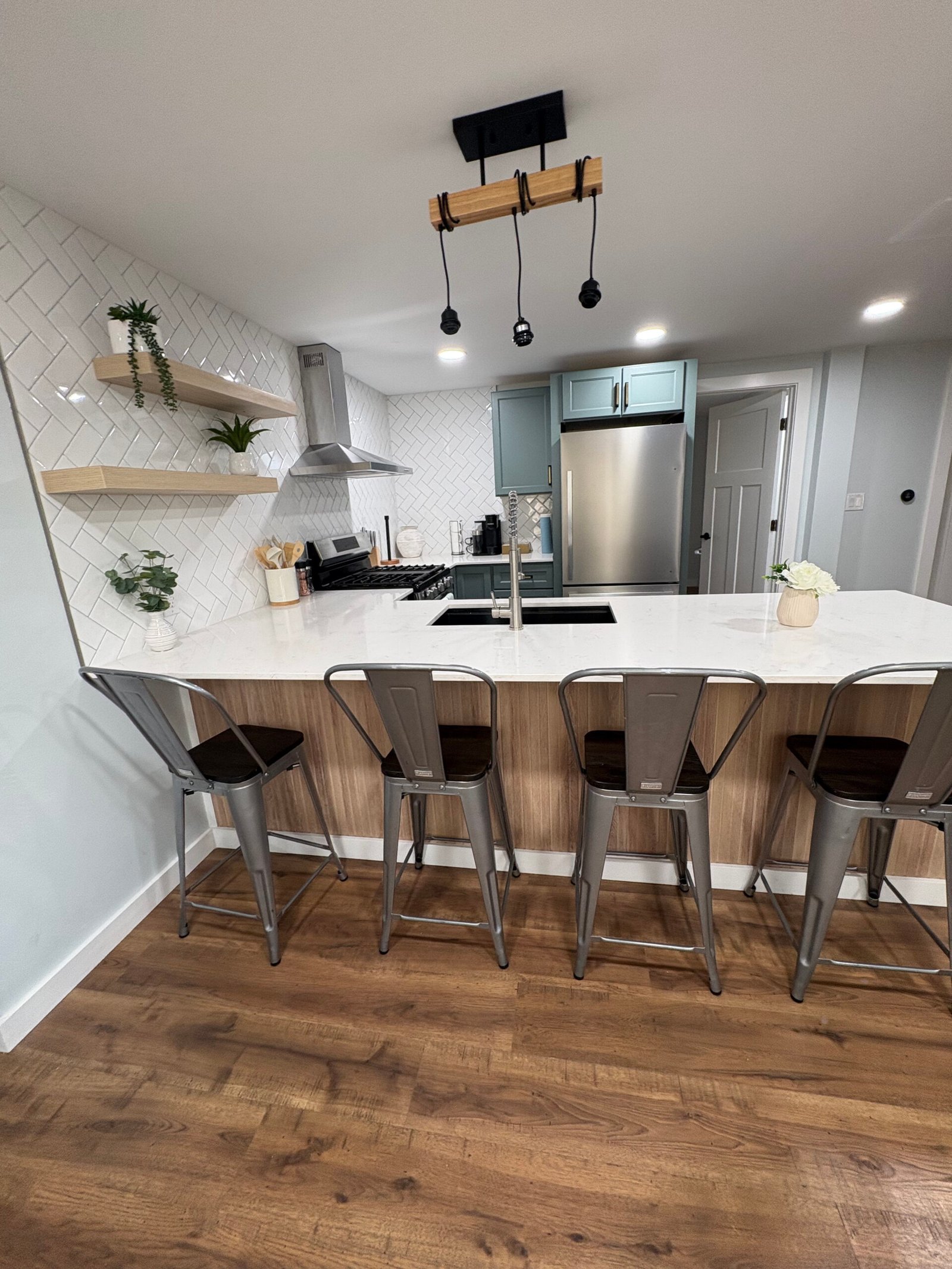 Kitchen remodel with bar seating in Benton Harbor, MI