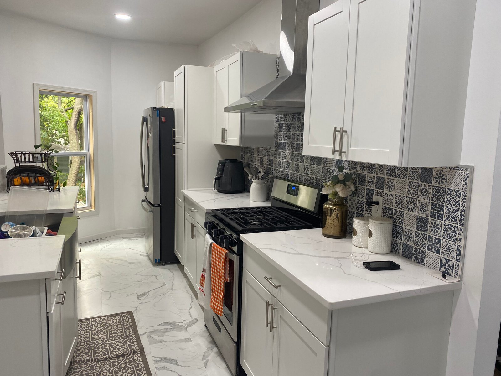 Kitchen remodel close-up with tile backsplash in Benton Harbor, MI