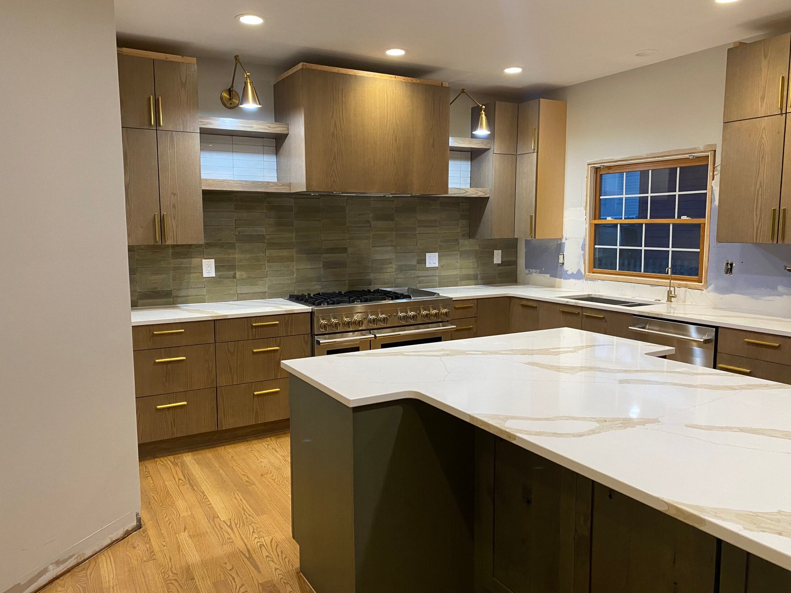 Finished kitchen remodel with stone countertops in Benton Harbor, MI