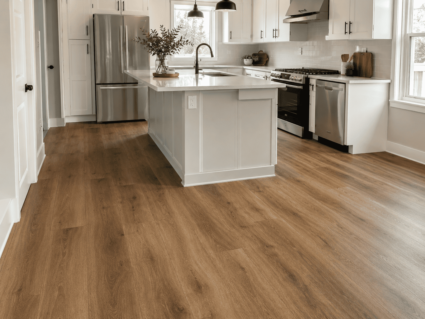 Kitchen hardwood flooring remodel in Benton Harbor, MI