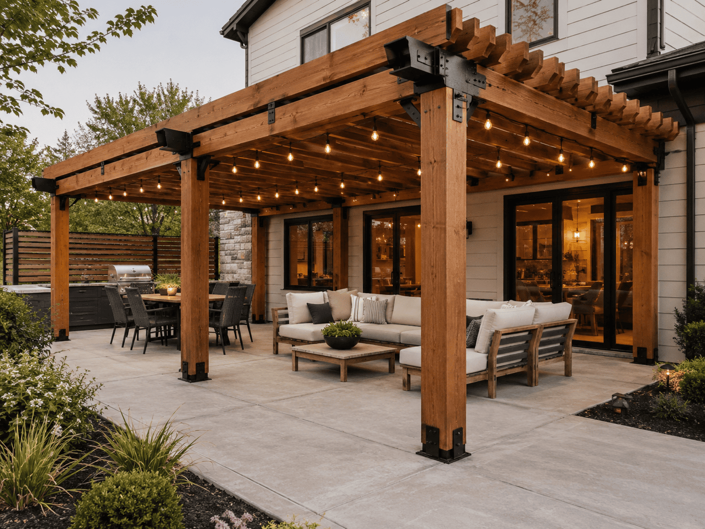 Pergola-covered patio build in Benton Harbor, MI