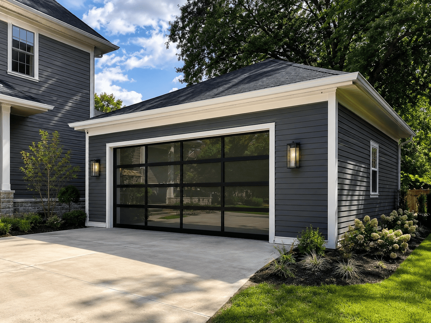 Dark blue siding installation in Benton Harbor, MI