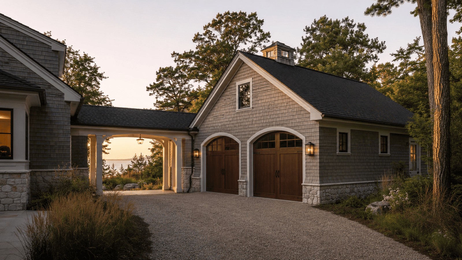 Stone and brick garage build in Benton Harbor, MI