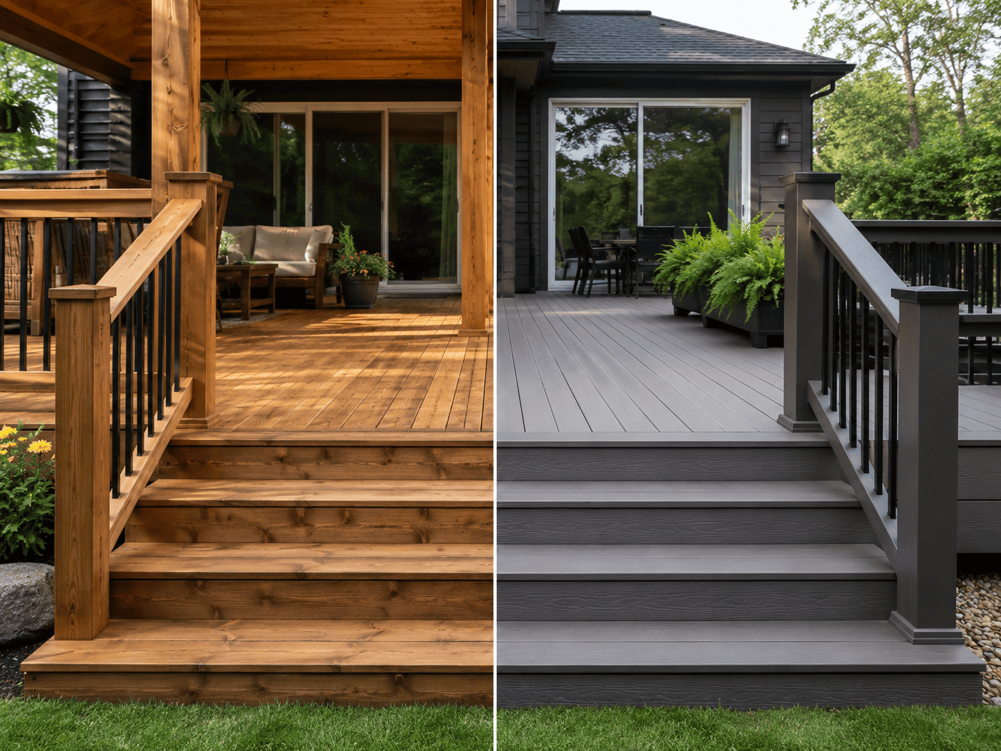 Deck stairs and railing build in Benton Harbor, MI