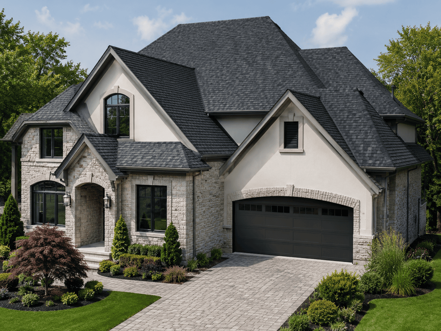 Home exterior with new roof installation in Benton Harbor, MI