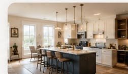 Kitchen remodel with island and black cabinets in Benton Harbor, MI